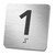 Room Numbers for Office Doors, Brushed Silver Number Signage
