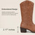 Western Cowgirl Round Toe Mid Calf Boots for Women