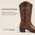 Western Cowgirl Round Toe Mid Calf Boots for Women