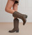 Western Cowgirl Round Toe Mid Calf Boots for Women