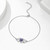Heart Infinity Sterling Silver Birthstone Anklet for Women Teen Girls