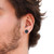 Onyx Earrings For Men Women with Gift Box-Black/Silver