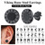 Onyx Earrings For Men Women with Gift Box-Black/Silver