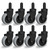 Bayonet Caster Wheels, Thermoplastic Rubber Black (Floor Safe