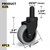 Bayonet Caster Wheels, Thermoplastic Rubber Black (Floor Safe