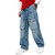 Baggy Jeans for Boys Cargo Jeans, Mid Rise Elastic Waist Multi-Pockets