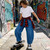 Baggy Jeans for Boys Cargo Jeans, Mid Rise Elastic Waist Multi-Pockets