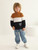 Color Block Sweater Jeans Boys Outifts Set