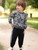 mksodopy Boy Clothes Dinosaur Print Sweatshirt Jogging Pants