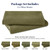 PHF 100% Cotton Waffle Weave Throw Pillow Cover, 24" x 24", No Filling