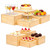 8 Pack Wooden Buffet Risers Cupcake Stand Buffet Display with Mini Signs