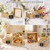 8 Pack Wooden Buffet Risers Cupcake Stand Buffet Display with Mini Signs