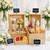 8 Pack Wooden Buffet Risers Cupcake Stand Buffet Display with Mini Signs
