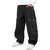 Mid Rise Elastic Waist Multi-Pockets Denim Pants School Streetwear Size 8-12