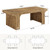 Large Rectangular Dining Furniture with Double Pedestal for Dinner Room