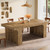 Large Rectangular Dining Furniture with Double Pedestal for Dinner Room