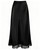 VividMosaic Lace Trim Satin Midi Skirt
