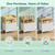 Bamboo Changing Table Dresser with Sturdy Metal Frame, 4 Fabric Drawers