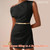 Metal Chain Waist Belt Stretchy Saree Cinch Belt for Dress Gold Sliver