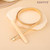 Metal Chain Waist Belt Stretchy Saree Cinch Belt for Dress Gold Sliver