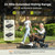 Power Wheelchair for Adults, Portable Motorized Wheelchair with Travel Bag