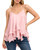 Sleeveless Ruffle Hem Shirt Chiffon Flowy Camisole Blouses