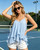 Sleeveless Ruffle Hem Shirt Chiffon Flowy Camisole Blouses