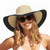 Womens Sun Straw Hat Wide Brim Floppy Foldable