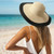 Womens Sun Straw Hat Wide Brim Floppy Foldable