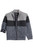 Full Zip Fleece Flannel Lining Sweater, Kids Mock Neck Knit Sweater