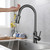 Automatic Smart Kitchen Faucet Deck Mounted Cold& Hot Water with Handle Two Model water out pull out ceramic valve core