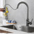Automatic Smart Kitchen Faucet Deck Mounted Cold& Hot Water with Handle Two Model water out pull out ceramic valve core