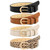 Skinny Waist Belts for Women Fashion Jeans Dress with Gold Buckle