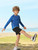 Boys UPF 50+ Rash Guard Swim Shirts Short Long Sleeve Quick Dry