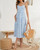 Plaid A Line Casual Beach Vacation Long Sun Dresses