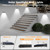 Solar Fence Lights 8 Pack, 100 Lumens Outdoor Fence Solar Lights | with 12 Modes RGB Color