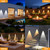 Solar Lights Outdoor,3-Color Solar Lights Outdoor Waterproof | Solar Fence Lights
