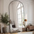 Aluminum Full Length Floor Mirror with Arched-Top, Room Decor, Living Room