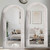 Arched Full Length Mirror with Solid Wood Frame | 71x32 Farmhouse Wall
