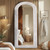 Arched Full Length Mirror with Solid Wood Frame | 71x32 Farmhouse Wall