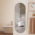 Arched Full Length Floor Mirror, 65x 22 Oval Mirror with Metal Frame | Large