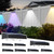 olar Fence Lights 8 Pack, 100 Lumens Outdoor Fence Solar Lights | with 12 Modes