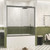 Glass,Easy to Clean,Matte Black (Brushed Nickel, 60" W x 60" H)