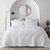 B2EVER White Damask Quilt Queen Size Bedding Sets with 2 Pillow Shams
