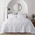 White Damask Quilt California Cal King Size Bedding Sets with 2 Pillow Shams