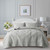 Light Grey Damask Quilt King Size Bedding Sets with 2 Pillow Shams