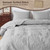 Light Grey Damask Quilt King Size Bedding Sets with 2 Pillow Shams