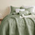 B2EVER Boho Sage Green Quilt California Cal King Size Bedding Sets with Pillow Sham