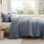 Boho Blue Quilt California Cal King Size Bedding Sets with Pillow Sham