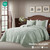 Sage Green Damask Quilt Queen Size Bedding Sets with 2 Pillow Shams